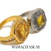 MamacitaSlay Vintage 316L Stainless Steel Square Zircon Ring 18K Gold Plated Waterproof Fashion Jewelry For Women Party Wear