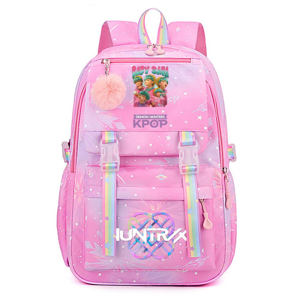 Anime K-Pop Lovci démonů Potiskovaný Velkokapacitní Voděodolný Batoh Teenger Studentka Dívka Chlapec Školní taška Taška na knihy Ženy Voděodolná Cestovní taška Mochila