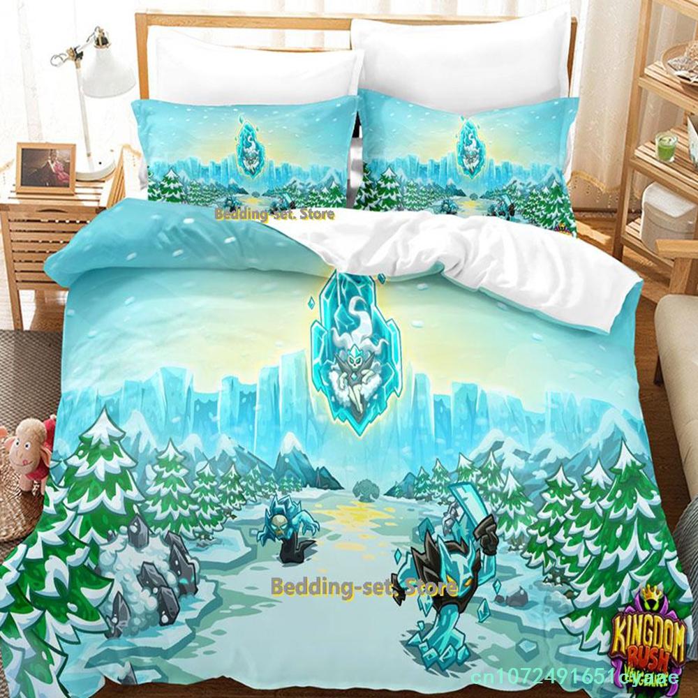 New Kingdom Rush Bedding Set Single Twin Full Queen King Size Bed Set Adult Kid Bedroom Duvetcover Sets Anime Parure De Lit Bed
