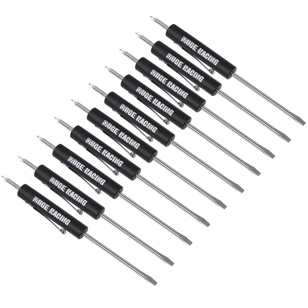 Dual-Ended Magnetic Mini Screwdriver - Flathead & Phillips: Ideal for Assembly Workers