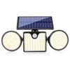 Three-Head Solar Wall Light, 260 LED, Motion Sensor Outdoor Garden & Street Lighting
