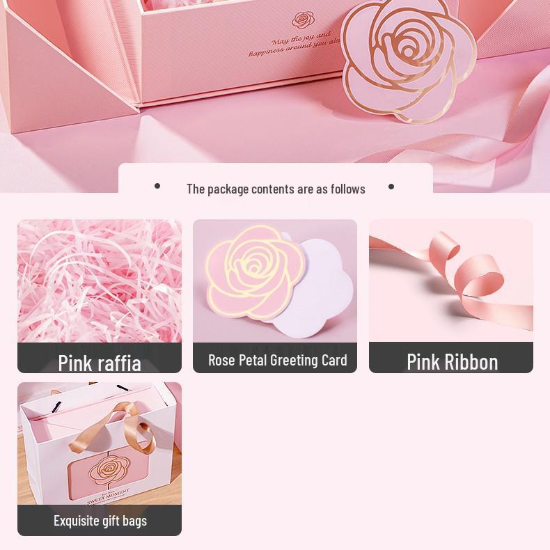 Elegant Pink Gift Box for Women - Ideal for Birthdays, Lipstick, Perfume & High-End Surprises