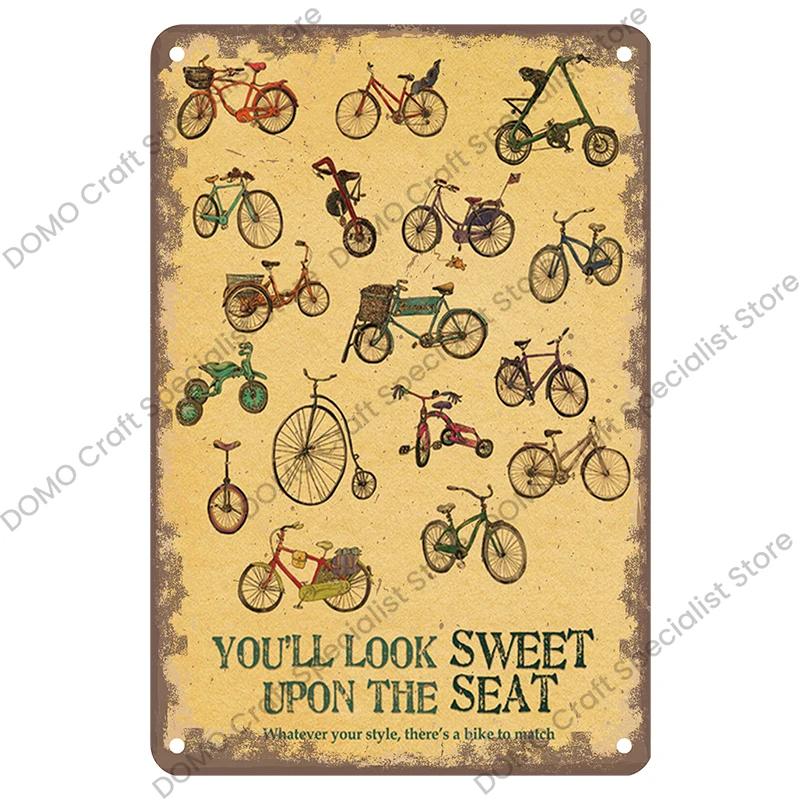 Vintage Bicycle Poster Metal Signs Plaque Retro Bike Cyclocross Metal Plate Tin Sign Garage House Wall Decor 20x30cm