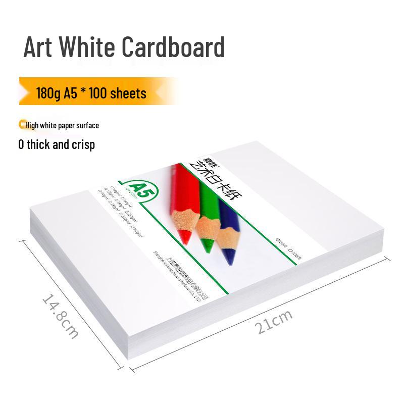 A4 White Cardstock & A3 Business Card Paper - Thick 180g/350g for DIY, Painting, Art Projects