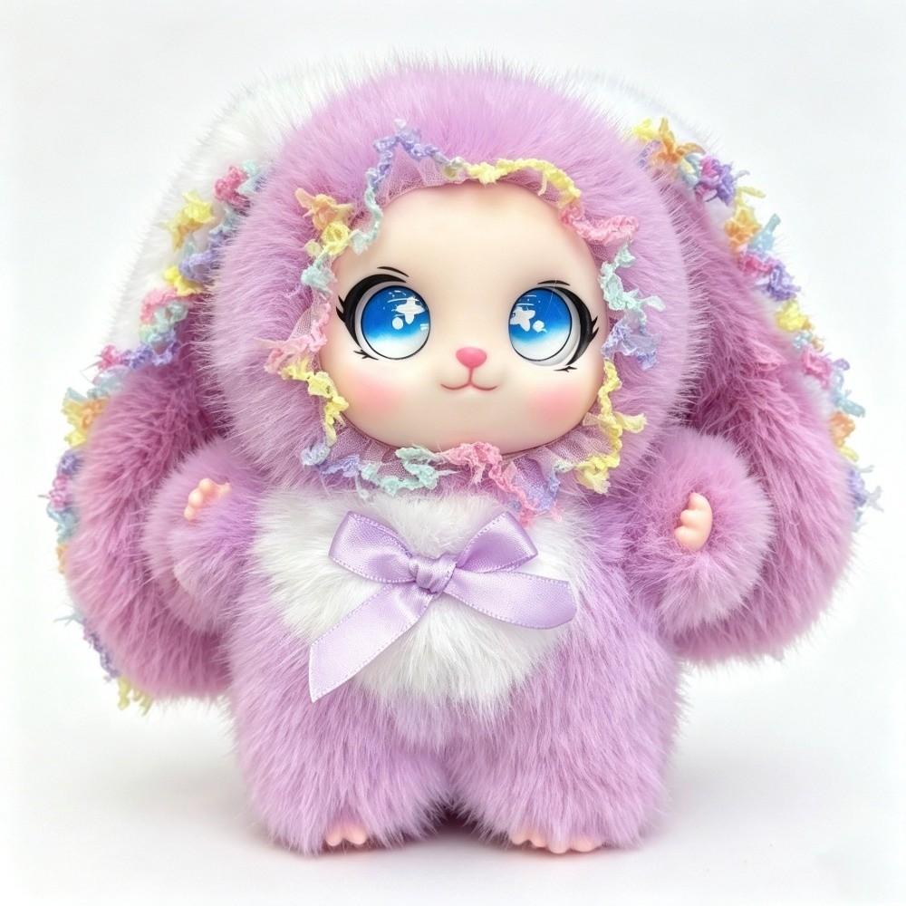 Big Ear Bunny Doll Pendant Bag Hanging Car Key Ring Delicate Rabbit Plush Keychain  Party Decor