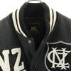 CANTERBURY OF NEW ZEALAND wool blend rugby Leather sleeve switching Stajan Men's Used