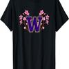 Washington Huskies Kirschblüten Unisex-Erwachsene Schwarzes Kurzarm V-Ausschnitt T-Shirt S