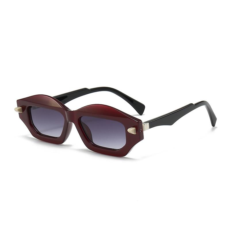 Personality Internet Celebrity Sunglasses Hip-hop New Color-blocking Colorful Couple Sunglasses Women 3954