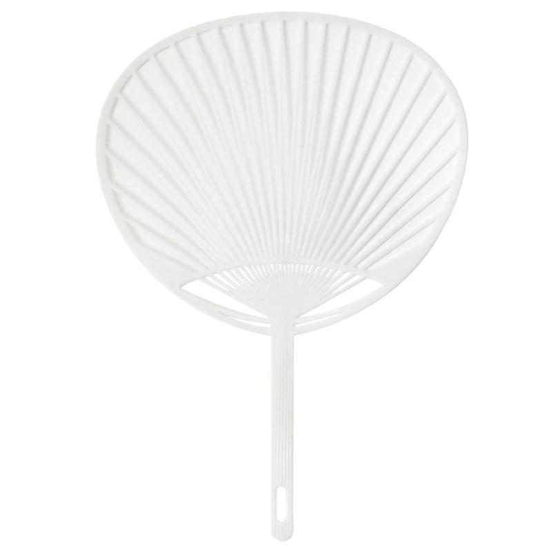10-Piece White Plastic Creative Durable Japanese Fan Uchiwa Diy Kit Fan Framework For Crafts Hand Fan Making