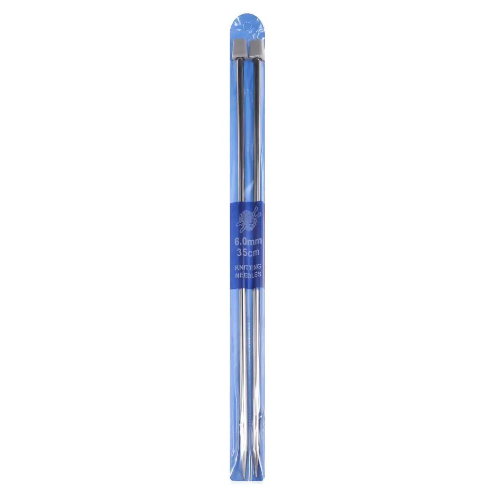 2Pcs/Set Stainless Steel Straight Knitting Needles DIY Sweater Weave Crochet Hooks Metal Crochet Knitting Tools Accessories