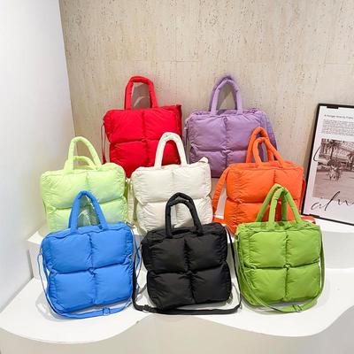 2025 Women's Lightweight Cotton Down Padded Crossbody Shoulder Bag - Stylish Small Square Handbag