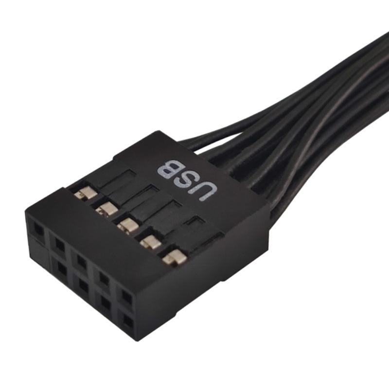 10CM 1 auf 2 USB 9pin Splitter Adapter Computer Mainboard Internes Kabel 9pin USB Verlängerungsanschluss