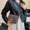This Year's Popular Bag New 2025 European and American Fashion Wave Graffiti Shoulder Bag Women's Retro Chain Small Square Bag Pu