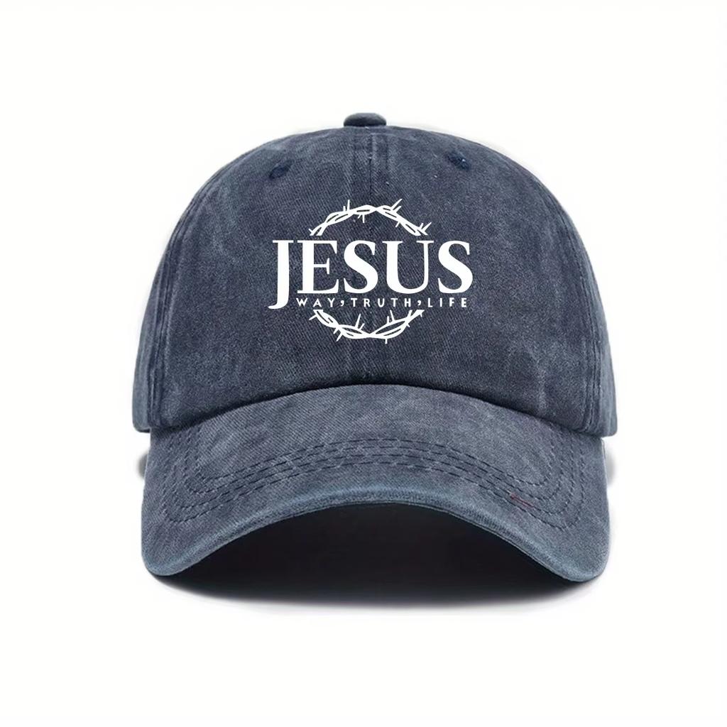 New The Men'S And Women'S Baseball Cap With The Design Of The Jesus Wreath Is Suitable For Casual Wear.