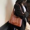 Bags Women's New Summer Trendy Fashion Rivets Commuter Shoulder Locomotive Bags Large Capacity Tote Bags