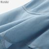 ZANZEA Womens Elegant Casual Multi-Layer Ruffled Fishtail Long Skirt
