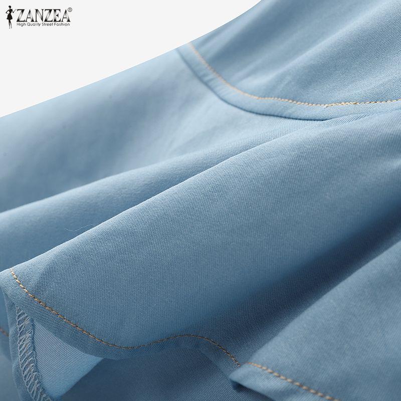 ZANZEA Womens Elegant Casual Multi-Layer Ruffled Fishtail Long Skirt
