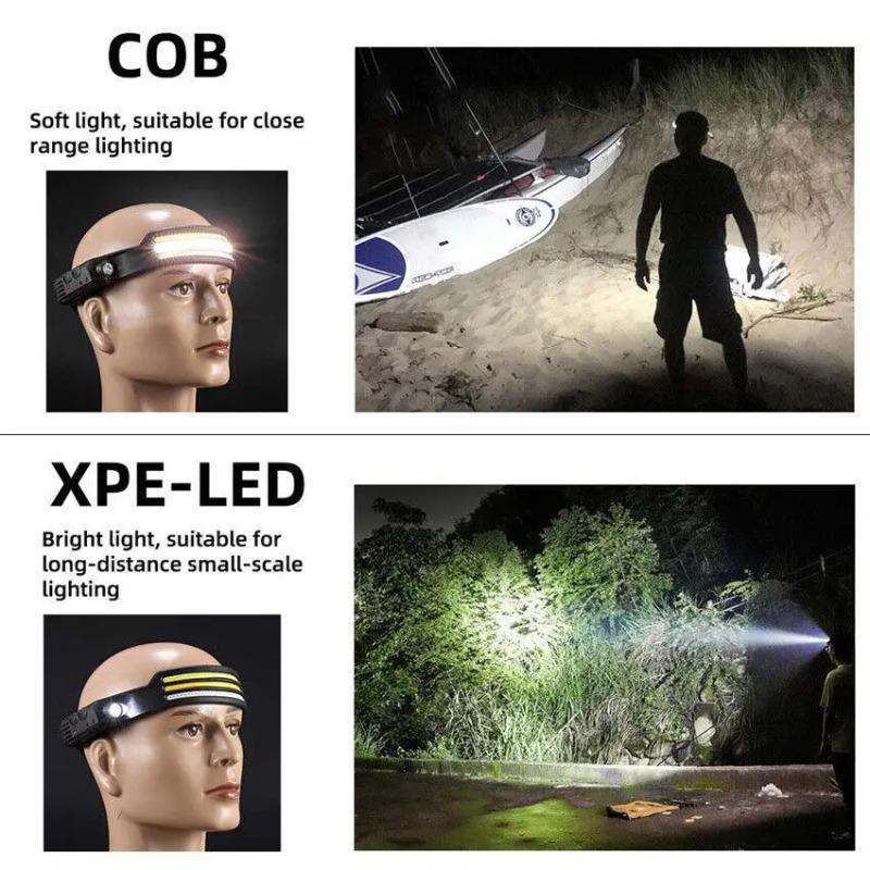 Far LED COB Reîncărcabil USB Super Luminos Lanternă de Camping XPE Senzor de Mișcare Lumină Dimabilă Pentru Mers în Aer Liber Drumeții