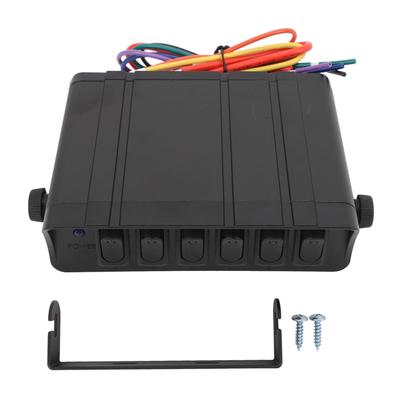 6-fach Kippschalterbox DC12V bis 24V 40Amp SPST Kippschalter Panelbox für Automobil Auto Fahrzeug Boot Wohnmobil SUV Blau