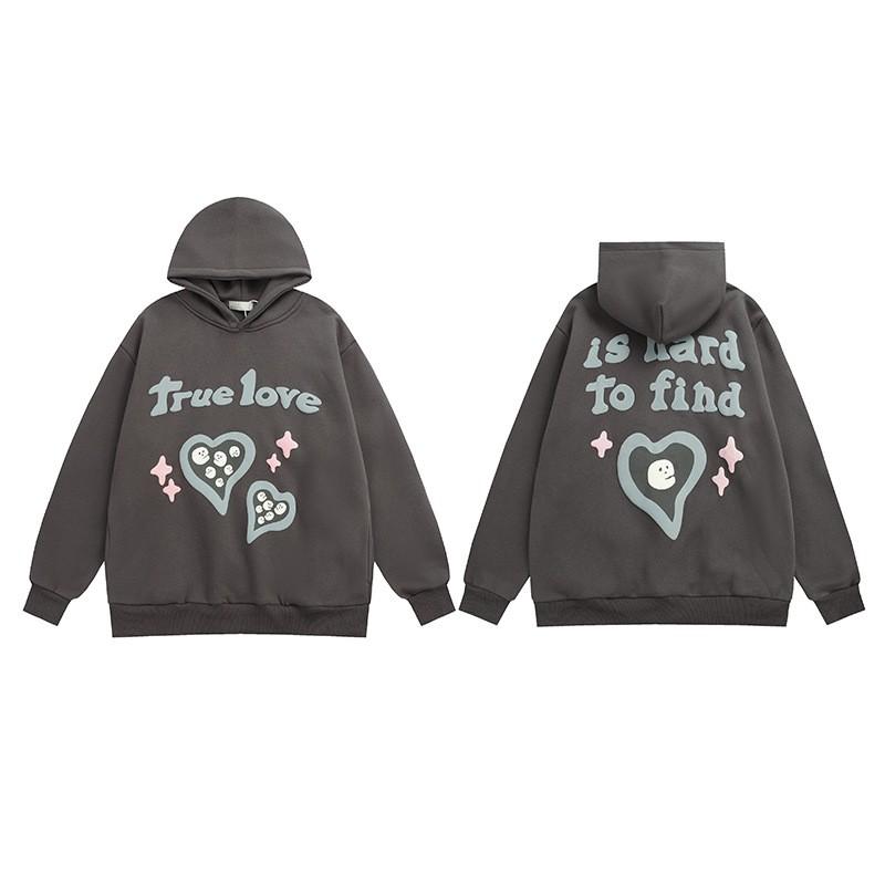 Mens Oversized Hoodie With Retro Moon Print Streetwear Sweatshirt Winter