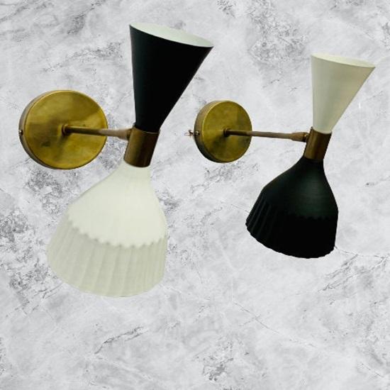 

Настенное бра середины века, матовое итальянское бра Diabolo, пара настенных светильников, стиль регулируемого бра, освещение лампы