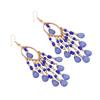 Bohemian Ethnic Long Antique Gold Color Water Drop Earrings for Women Colorful Bead Tassel Earring Pendientes Mujer