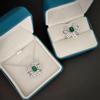 Tancise bižutéria luxusný motýľový náhrdelník Lab emerald náhrdelník prívesok