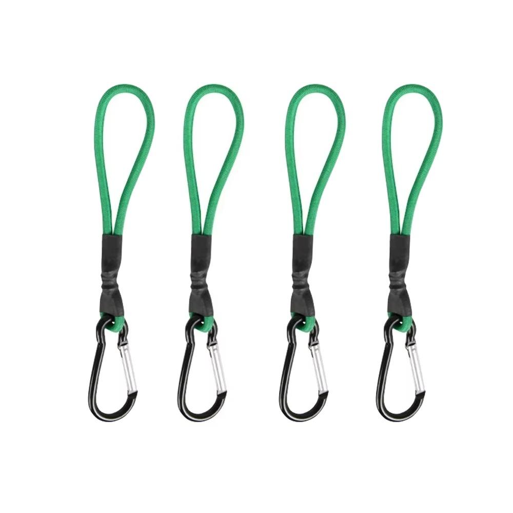 4Pcs Strong Elastic Fixation Elastic Stretch Rope Heavy Duty Tent Tarp Tensioner Rope  Camping зелёный