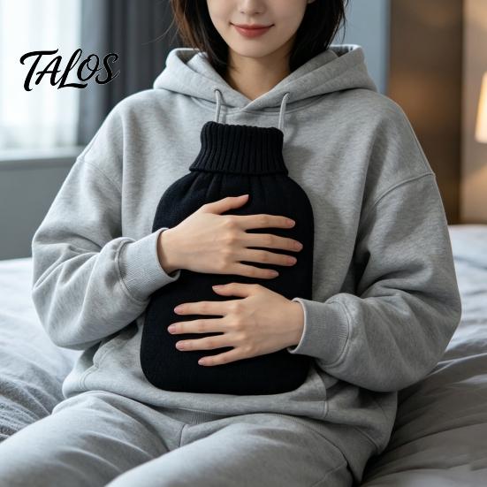 Home Use Hot Water Bag 2000ML Bottle with Knit Cover, Leakproof Rubber Leak Proof for Pain Relief, Winter Warm Neck, Shoulder Back Portable
