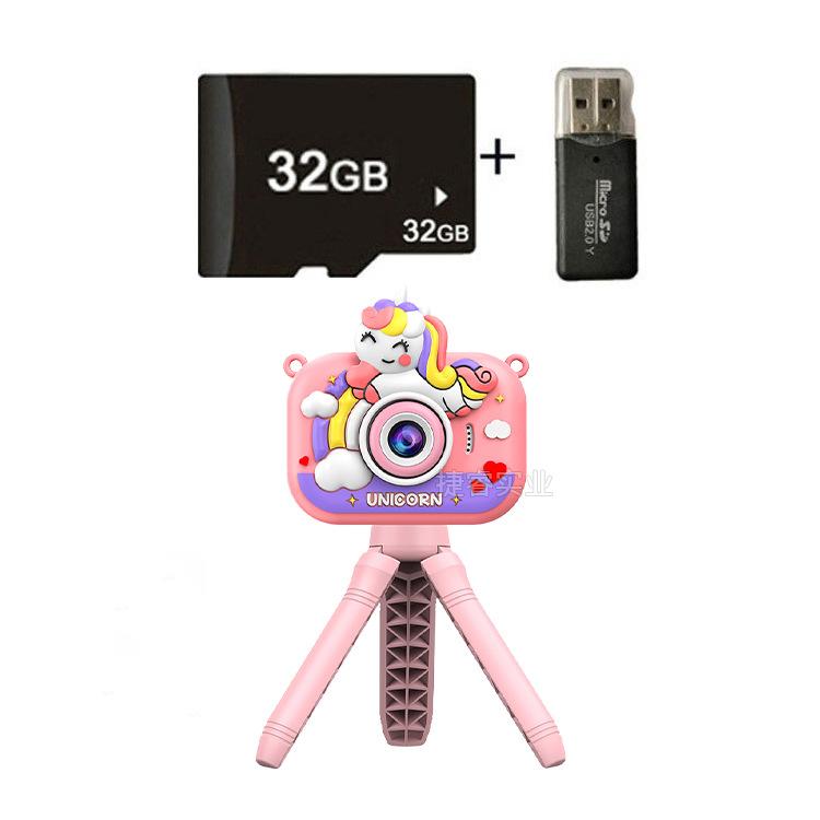 

Y6 Ручной кронштейн для детской камеры, HD двойная цифровая камера, детская игрушка в подарок розовый