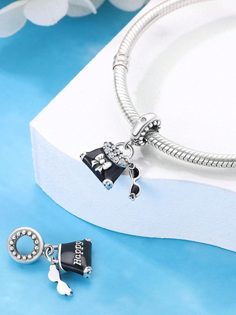 Charms Plata Copper Colors Rose Bag Colored Pencils Beads Charmpendant For Original Bracelet For Women Diy Jewelry Love Gift