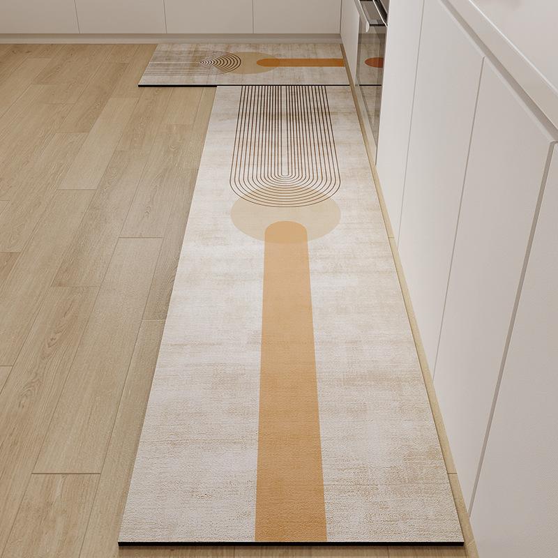 

Minimalist geometric diatomaceous earth mat for household anti slip foot mat, water absorption and anti drop kitchen mat 40X60cm