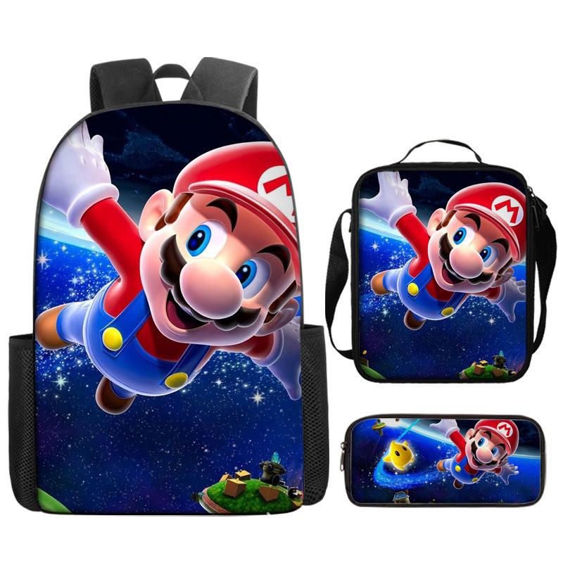 Super Elementary School Bag Cartoon Anime Backpack Mario Backpack Super Satchel