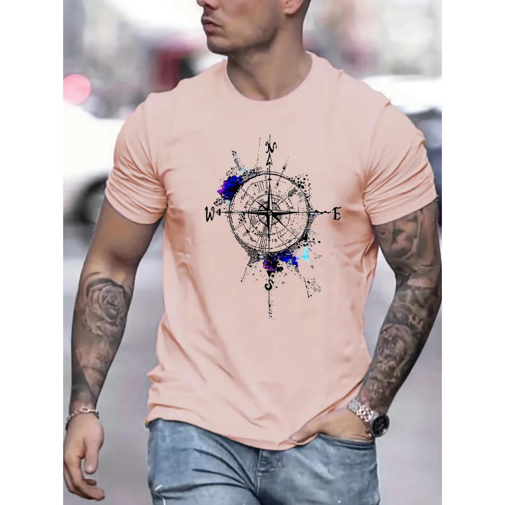 Men's Printing Simple Comfortable Digital Daily Pure Cotton T-Shirts Men’s