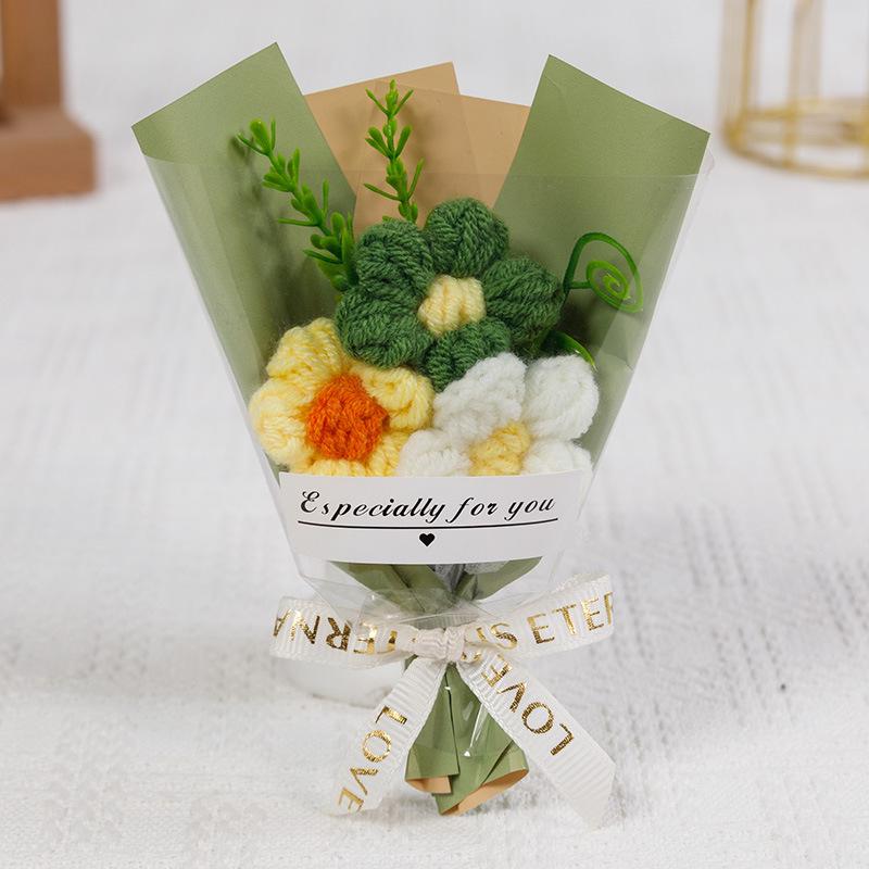 Handmade Mini Sunflower Puff Pastry Bouquets - Perfect for Mother s Day, Teacher s Day & Valentine s Day Gifts