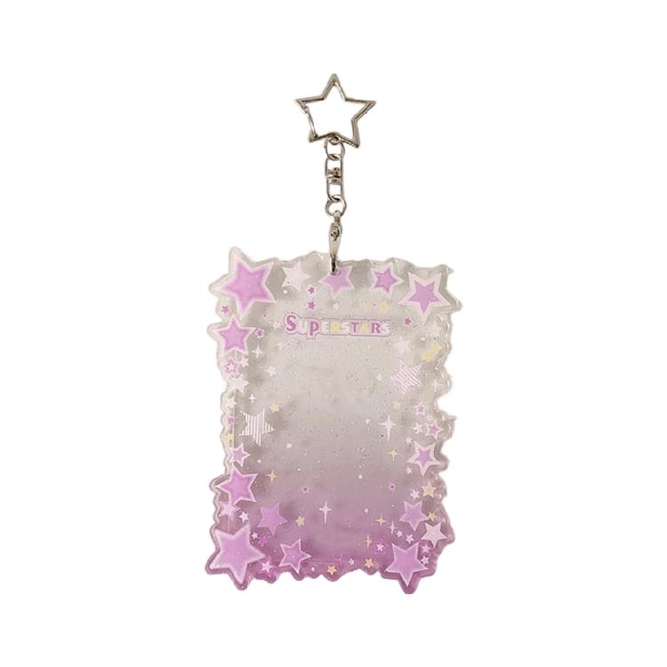 Shatterproof Acrylic ID Badge Holders Double Purpose Keychain Case for Fan Photos Gift Ideas & Everyday Carry Essential