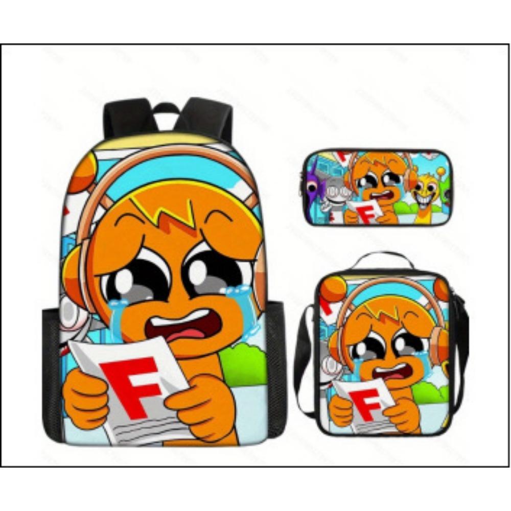 Rhythm Box Peripheral Elementary School Bag Large Capacity Starry Sky Backpack Three-piece Set