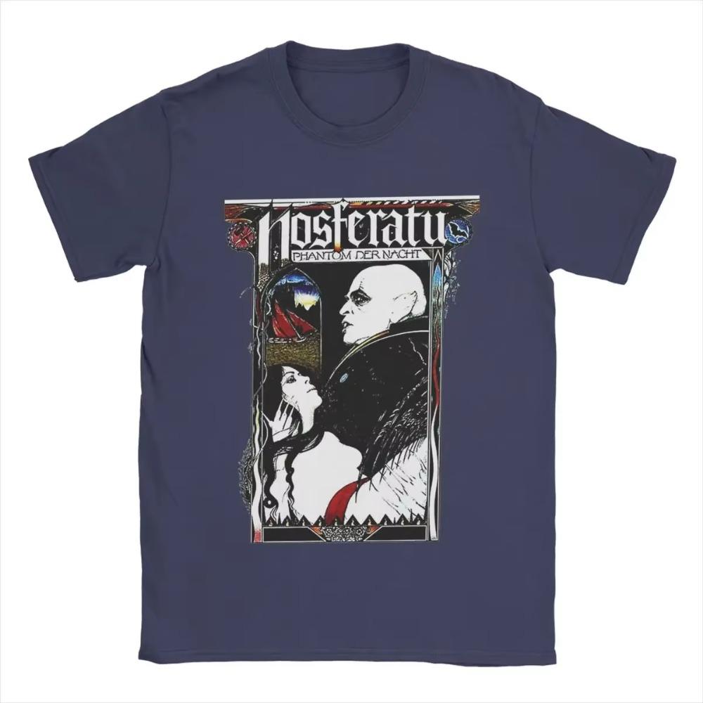 

Мужская футболка Носферату 1922 Фильм ужасов Вампир Смешная Футболка Футболка с коротким рукавом Футболки с круглым вырезом Одежда Оригинал XXXXXL темно-синий