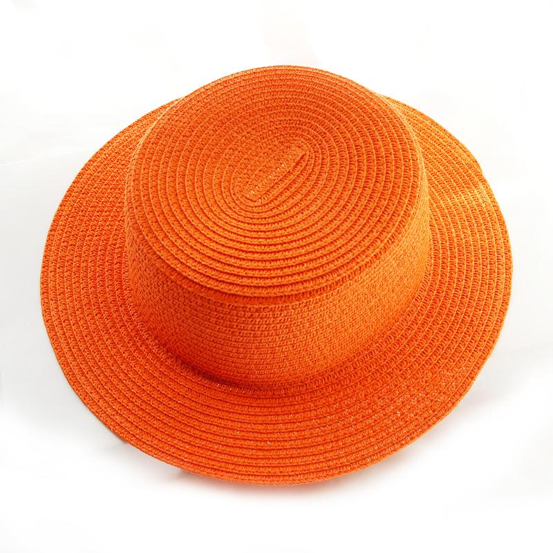 Summer Parent-child simplicity Solid color Sun Hat Visor For Women Caps Fashionable Straw Hat  Sea Beach Trip Caps girl hat