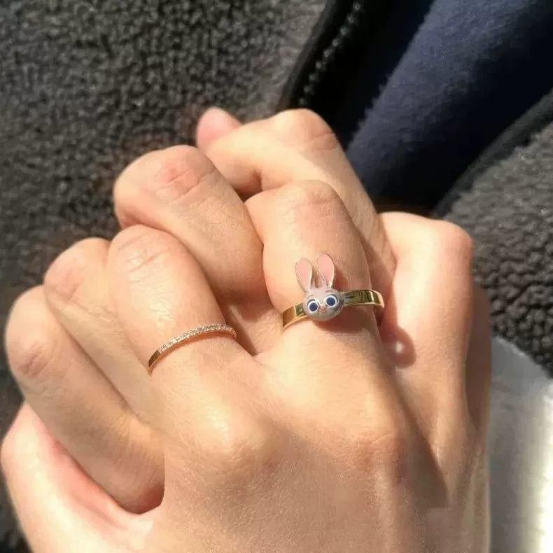 

Zootopia 2 Nick Judy Adjustable Opening Couple s Pair Ring for Men and Women Cute and Fun Versatile and Unique Christmas Gift