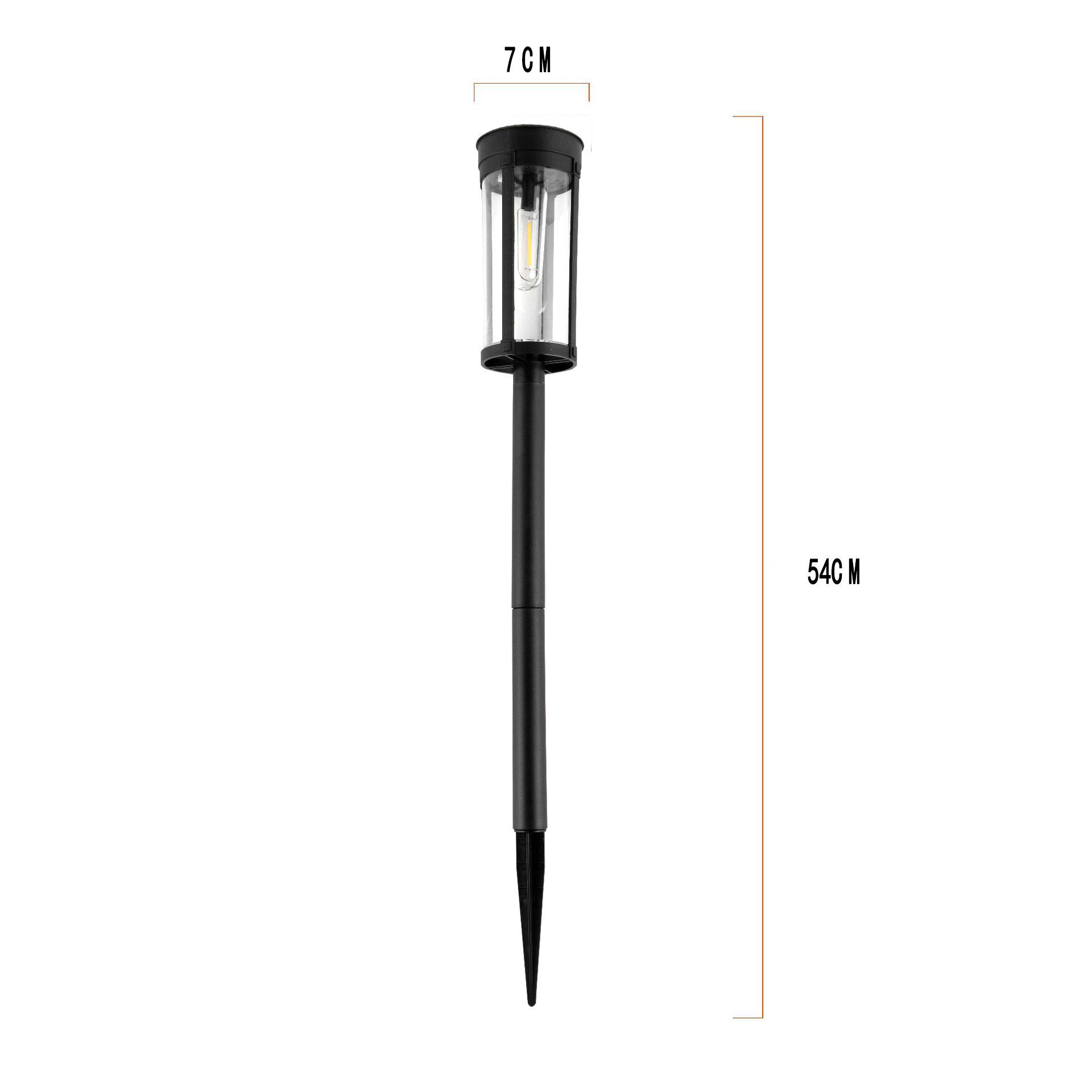 Solar-Powered Round LED Garden Projection Light with Tungsten Wire
