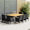 Day & Night - Day & Night 11 Pcs Poly Rattan Garden Dining Set Grey