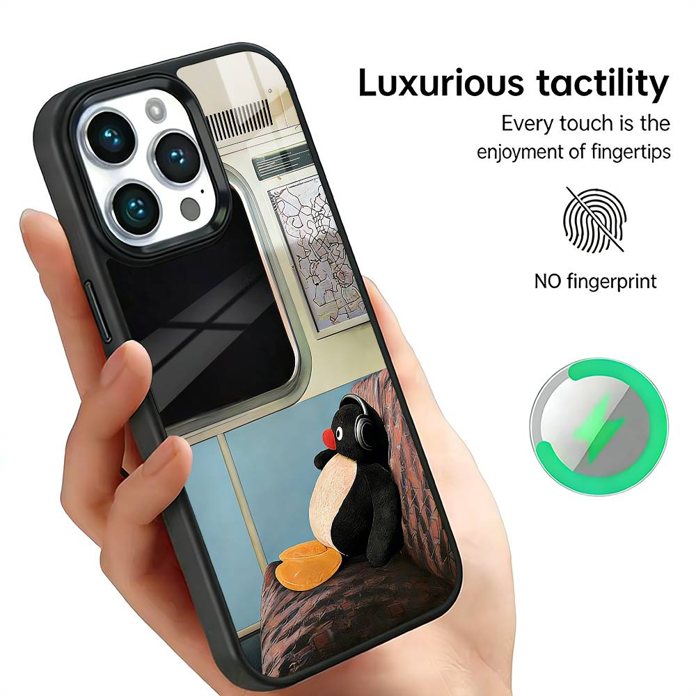 P-Pingu Süßes P-Pinguin Handyhülle Für IPhone17 16 15 14 13 12 11 Plus Pro Max Plus Kabelloses Ladegerät Abdeckung Funda