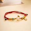 Ceramic Zodiac Rabbit Bracelet - Simple Jewelry for Students & Women, Ideal Gift and Trendy for Live Stream Influencers.