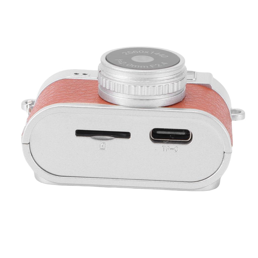 Small Keychain Digital Camera 2K HD Retro Compact Portable Video Recorder Camera for Travel Study Recording