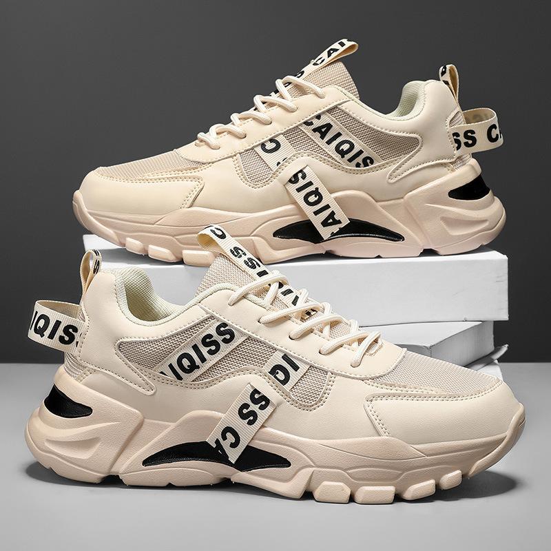 Daddy shoes men's autumn new thick-soled heightening breathable sports net shoes men's casual fashion versatile light men's shoes