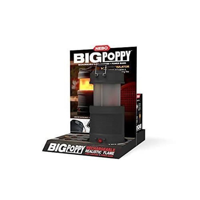 Lanterne de Camping - NEBO - Big Poppy - Rouge - Piles fournies - Usage régulier