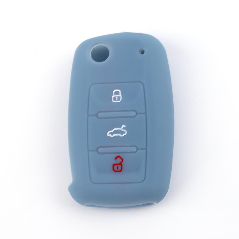 Suitable for Volkswagen Bora Santana Golf Car Silicone Key Cover Soft Rubber Key Bag Remote Control Protective Cover