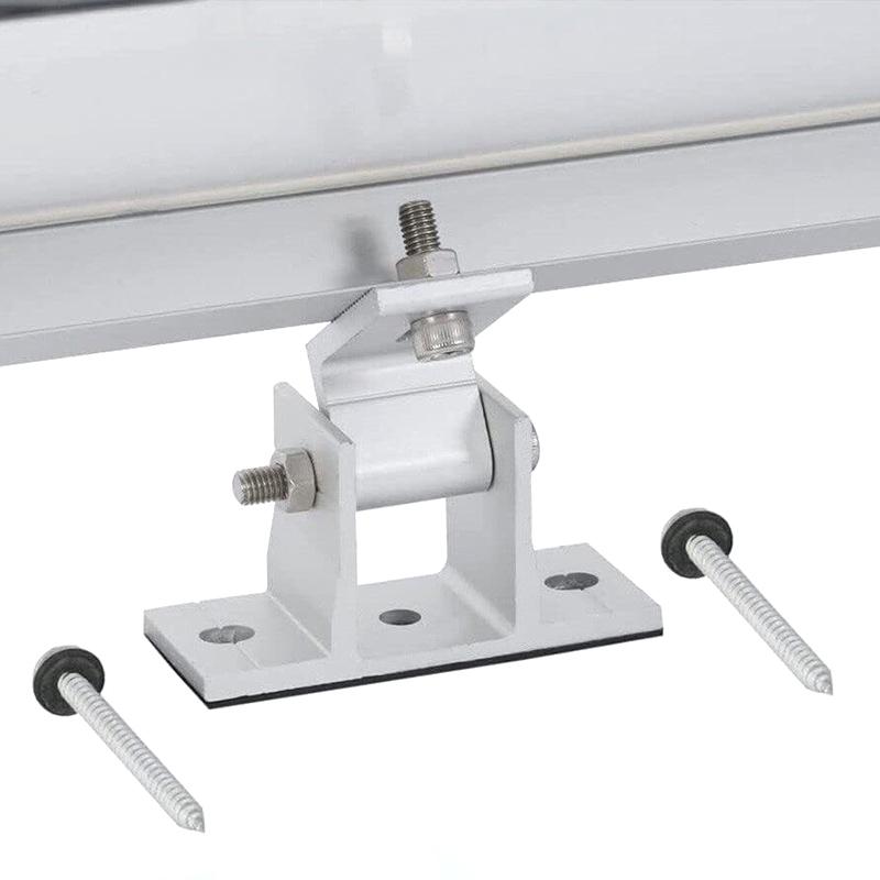 4Pcs Solar Panel Rotatable Elevation With Angle Bracket Roof Mounting Attachment Solar Panel Brackets Tilt Mounting Rail Support