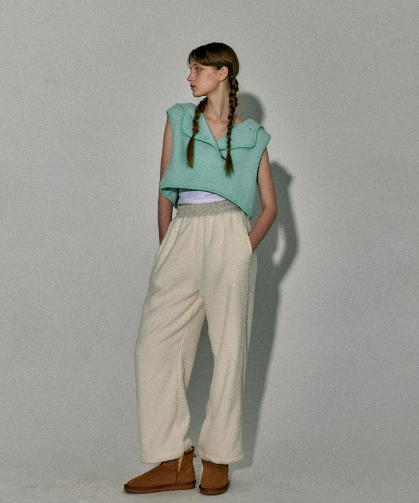 Kkuape Coloring Fleece Pants_Ivory